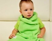 The Sleep 'n Cuddle Wrap Fleece Toddler Sleep Sack and Wearable Baby Blanket (Lime Green) Thicker Fleece