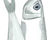 July 26, 2012 (Slippery) - original ink and watercolor drawing