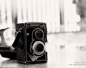 Vintage Camera photo, Twin-lens reflex, dreamy, 8x12 art photo, Prague, black and white, gift under 30, minimalist, home wall decor - AngsanaSeeds