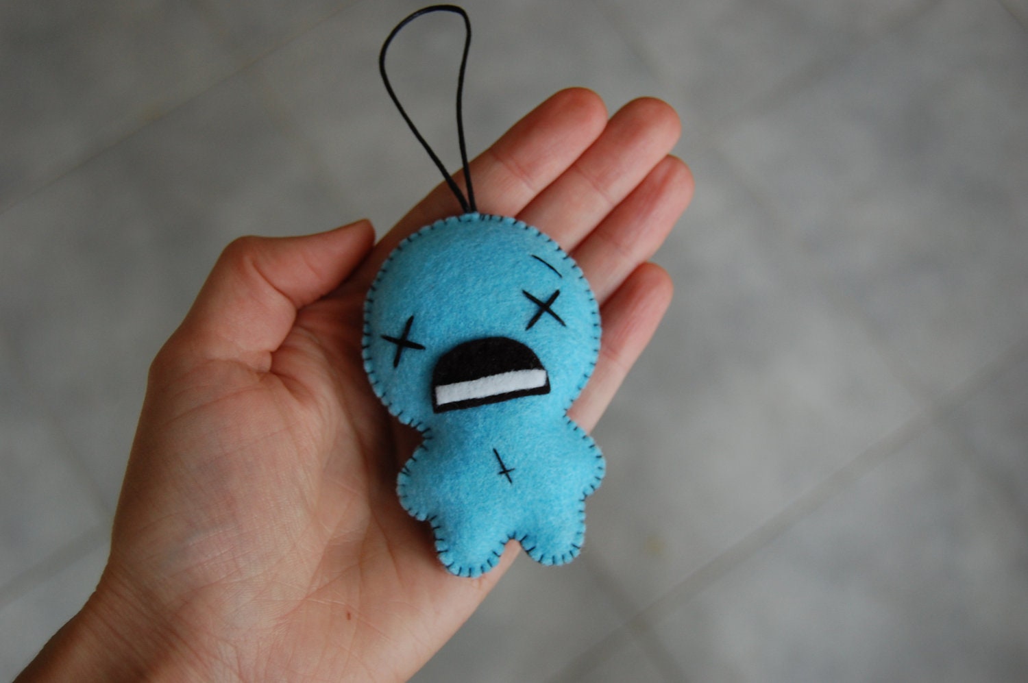 The Binding of Isaac Blue baby handicrafted felt plush ornament hanging decoration