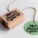 Thank you rubber stamp with cute bird