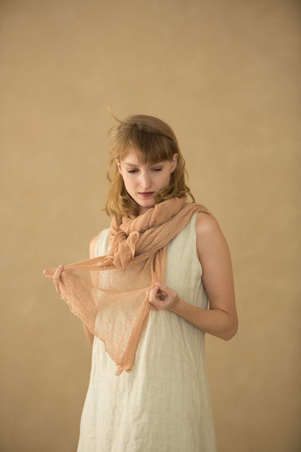 scarf knitted  women shawl eco friendly bamboo knitting