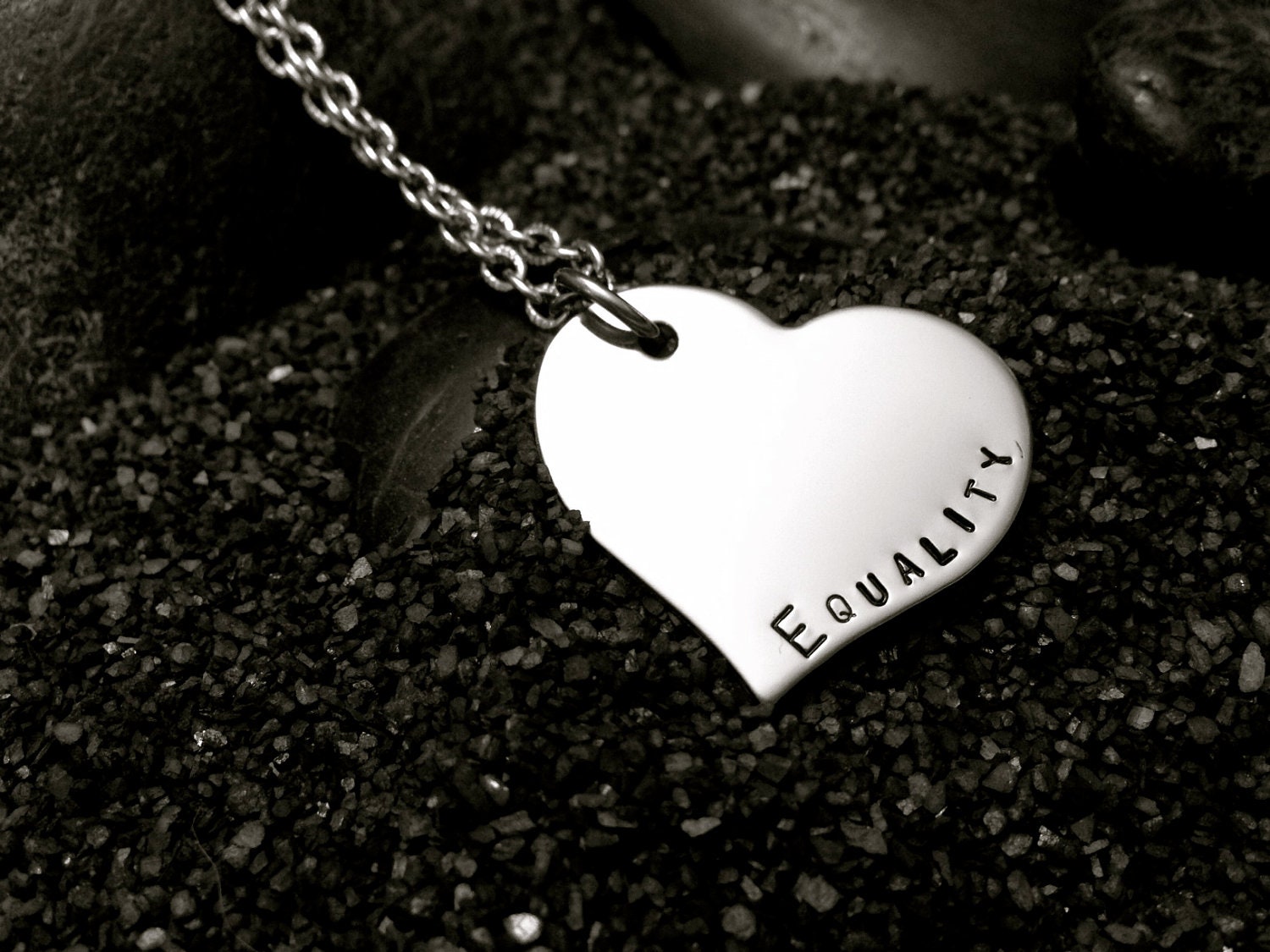 Stainless Steel "Equality" Heart