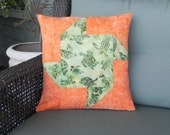 Sea Turtle Dance Quilted Pillow Cover