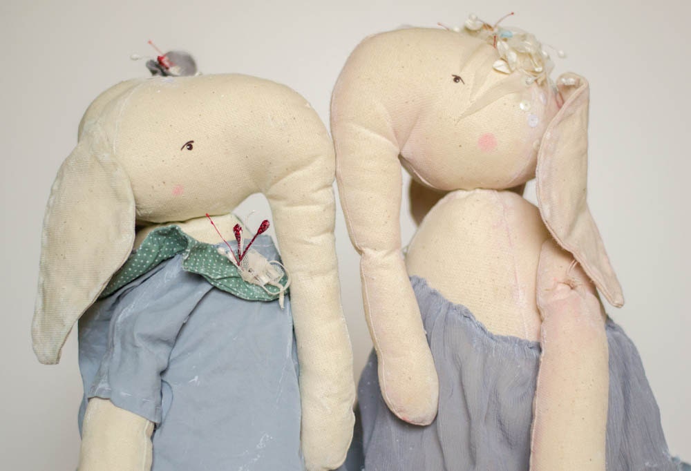 Soft Toy Doll Elephant  -Stuffed Animal - Forest Animals - Woodland Nursery - Christmas History