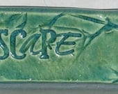 EsCaPE - Ceramic Nature Tile - AQUAMARINE Art Glaze - Inspirational Art Piece