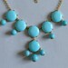 Simple Bubble necklace, Turquoise bubble necklace, statement neclace, bib necklace