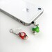 Super Mario Mushrooms iPhone Earphone Plug, Dust Plug, Cellphone Geek Accessories, available with Charm Strap
