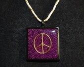 Golden Peace on Purple