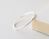 Hammered Sterling Silver stack skinny ring- made to order- modern minimalist jewelry for everyday by noa noa