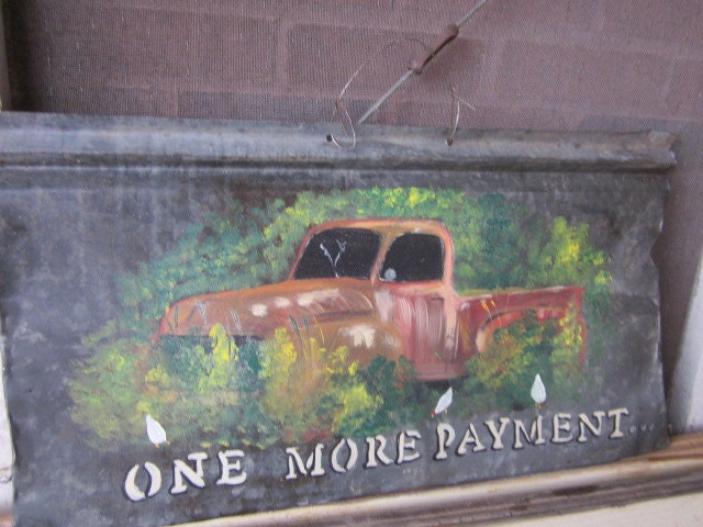 Rustic  Metal Wall Hanging Art Decor Home Decor Wedding Signs Redneck Old Truck Antique Barn Metal Sign Mechanic