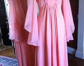 Maxi Dress with Sheer Bell Sleeves