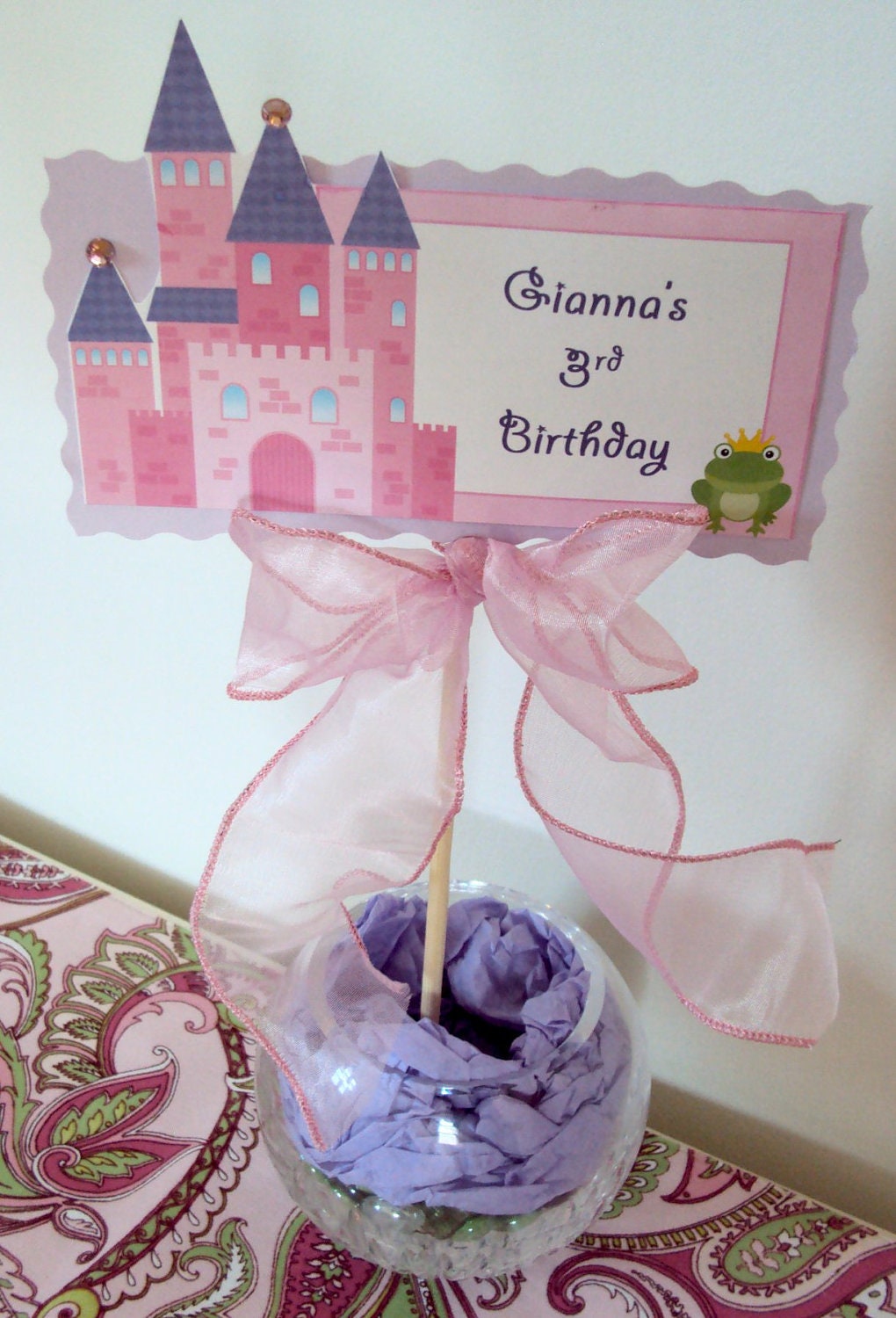 Princess Birthday Centerpiece, Birthday Centerpiece