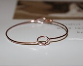 Rose Gold Knot Bracelet - silver plated