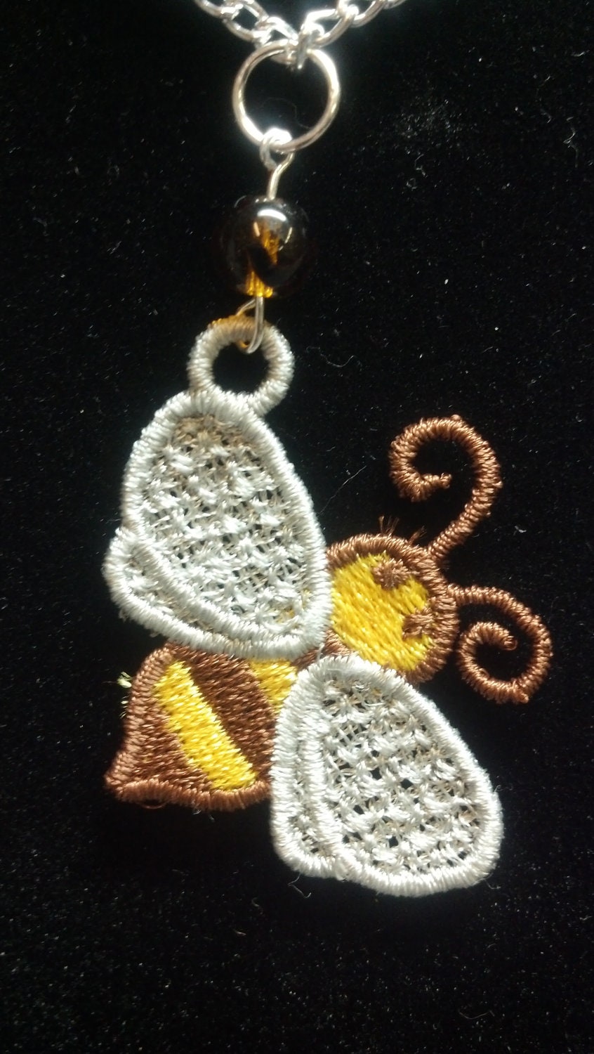 Bumble Bee Lace Necklace