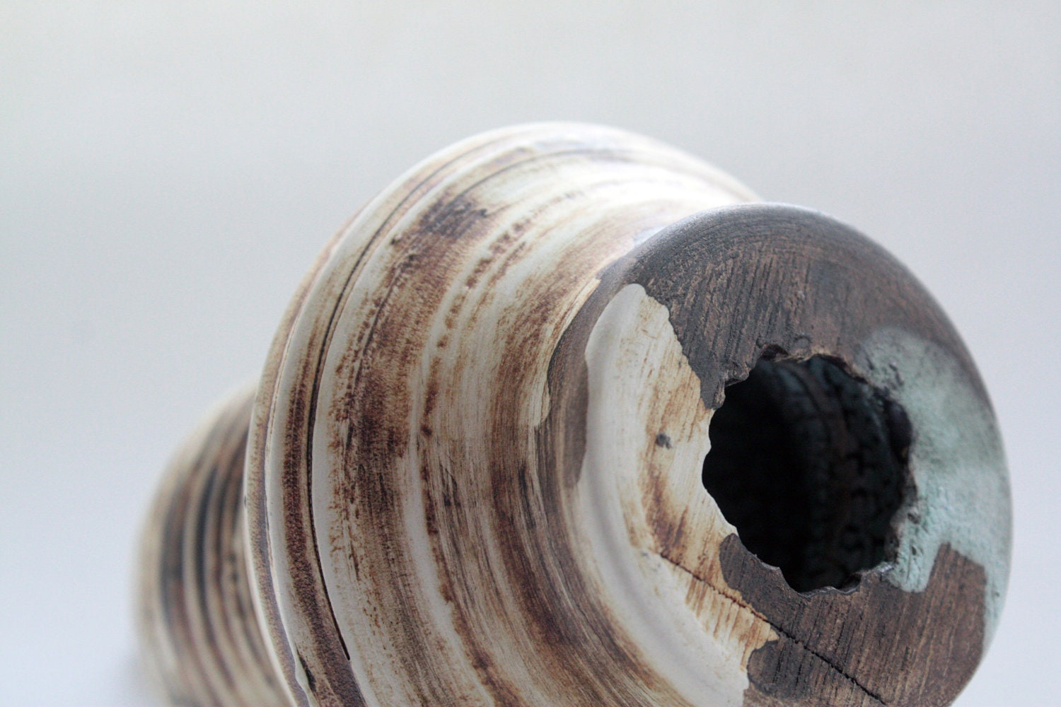 Organic shape, ceramic seed / pod home decoration