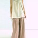 Women Blouse /  Sleeveless Blouse / Maternity Blouse / Cream Beige Cotton Lawn Voile Summer Top - 'Sweet Layers' small medium extra large