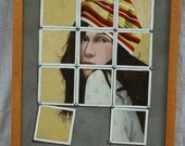 Kodachrome,  is a surreal whimsical portrait of a woman. it is an original acrylic painting  By Robin Grass