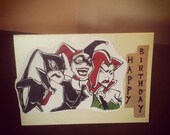 Handmade to order Comic Superhero Pop Art Cards Original Drawings/ Mothers Day