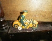 Reduced Louis Marx Wind-up Police on Motorcycle