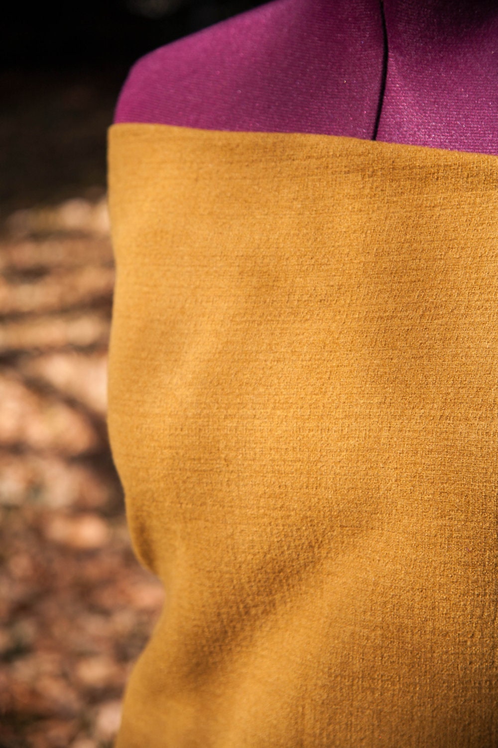 SALE - WOOLSECTION50 -Brown Wool Felt Fabric