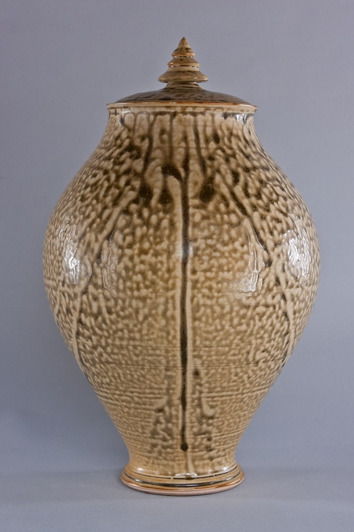 Oak Ash Glazed Medium Lidded Jar