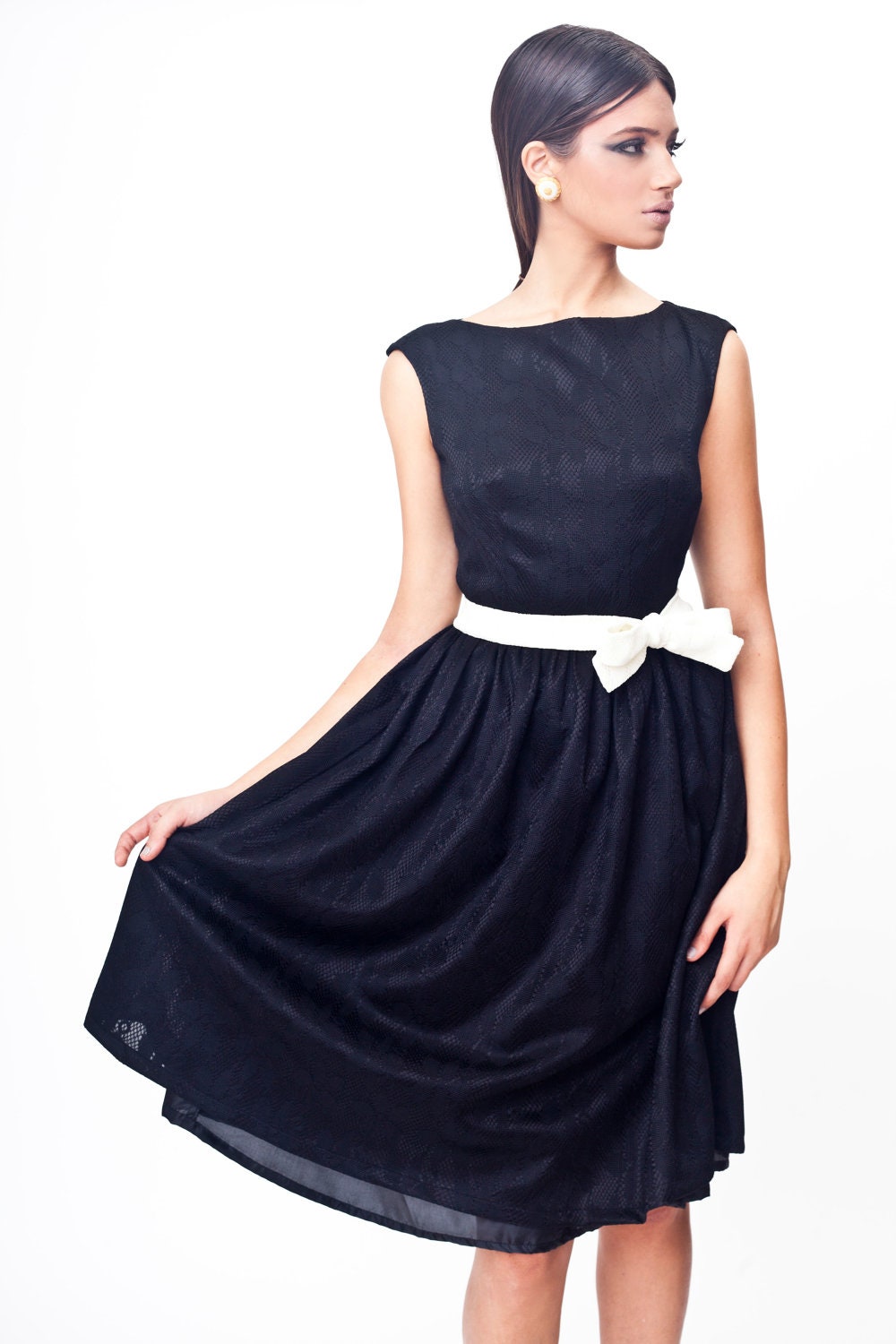 Free shipping Lace black Dress, bridesmaids Dress