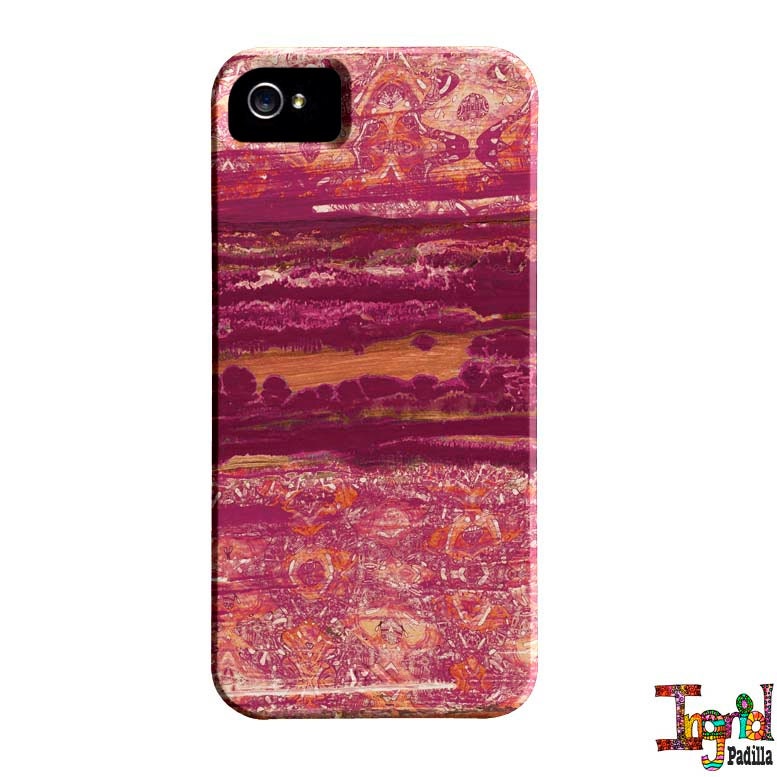 iPhone 5 Case - Distressed in Wine - Funky Abstract Art by Ingrid Padilla