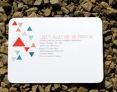 Geometric Wedding Invitation Triangle Wedding - Deposit