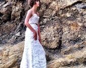 Feathered Corset Gown / Made to order