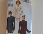 Women's Lined Loose Fitting Princess Seamed Jacket  Size 8- 10- 12 UNCUT Vogue 8861 Sewing Pattern