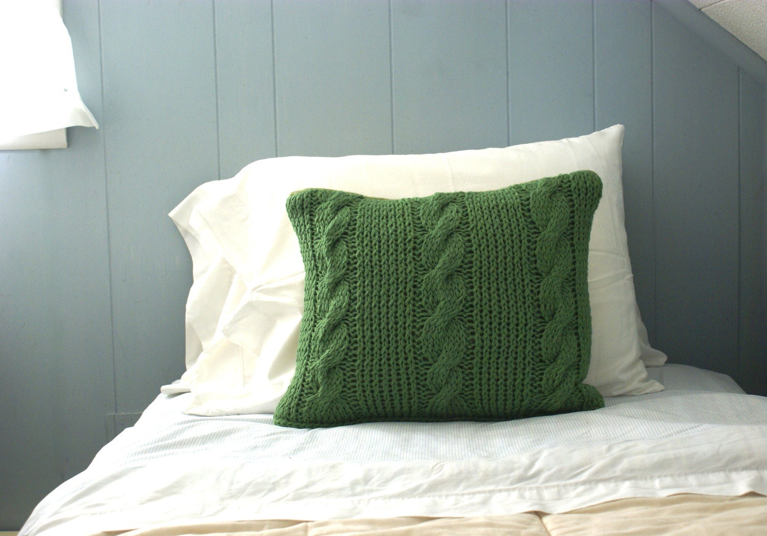 Wool Handmade Cabled Pillow Sham