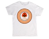 Personalized Children's T-Shirt--Thanksgiving Turkey with Chevron