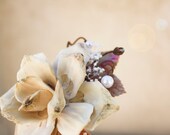 autumn bridal hair comb, autumn harvest, pinecone flower, bridal headband, Autumn Rose