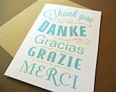 Thank You Cards, Vintage Type, 25-Count