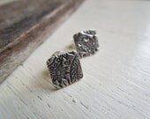 ARTisan Made "Blossom" Post Earrings - Fine Silver - Sterling Silver - OOAK