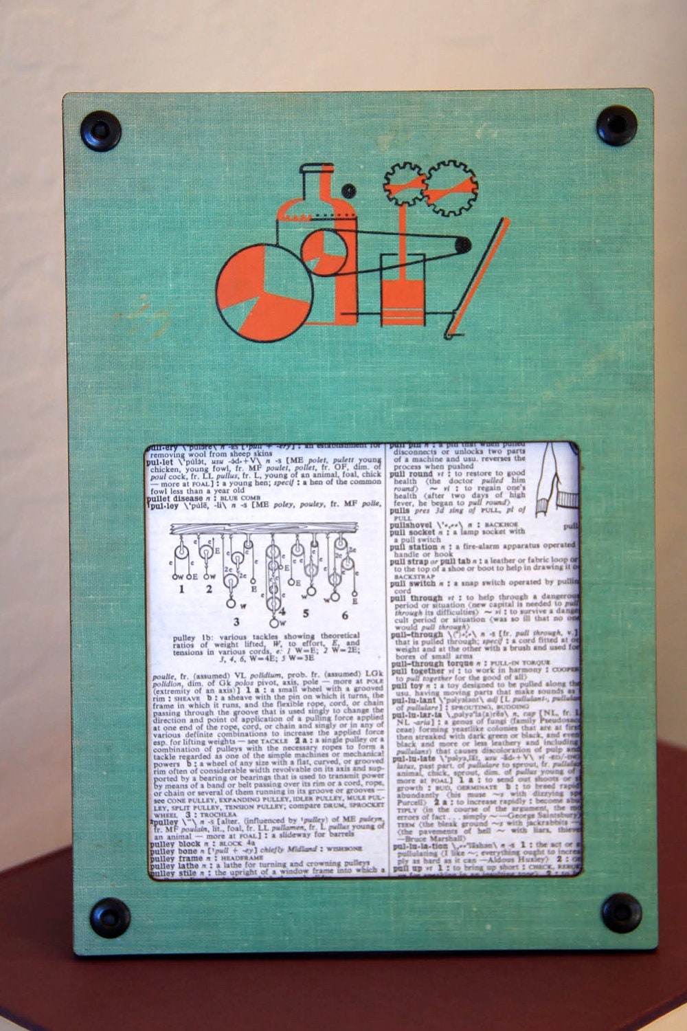 Science Book Picture Frame -- Simple Machines and How They Work -- Laser cut geekery