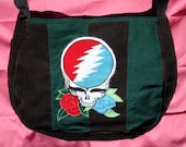 Grateful Dead SYF & Roses Corduroy Patchwork Big Sling Hip Bag