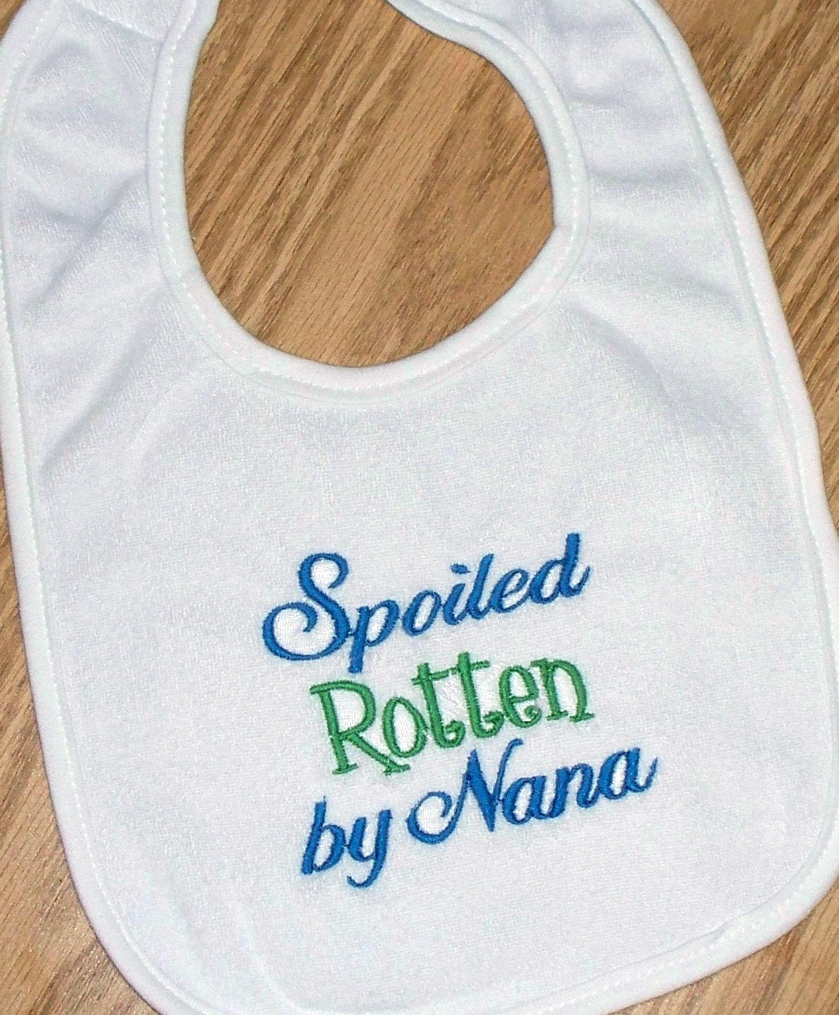 Baby Boy Bib - Spoiled Rotten by Nana