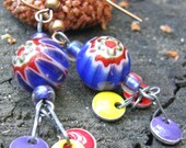 Blue Flower Dangles. MADE TO ORDER.