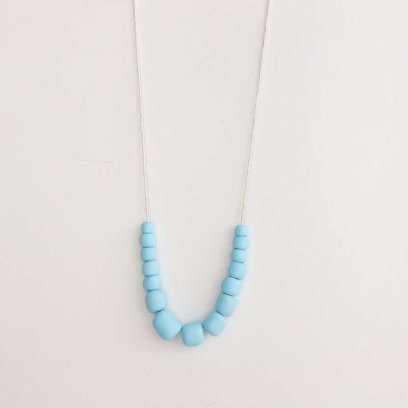 Sky Blue Pebble Necklace