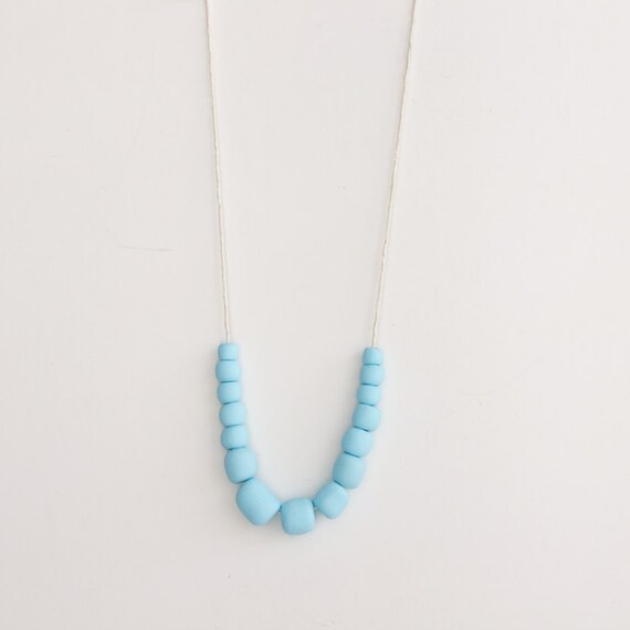 Sky Blue Pebble Necklace