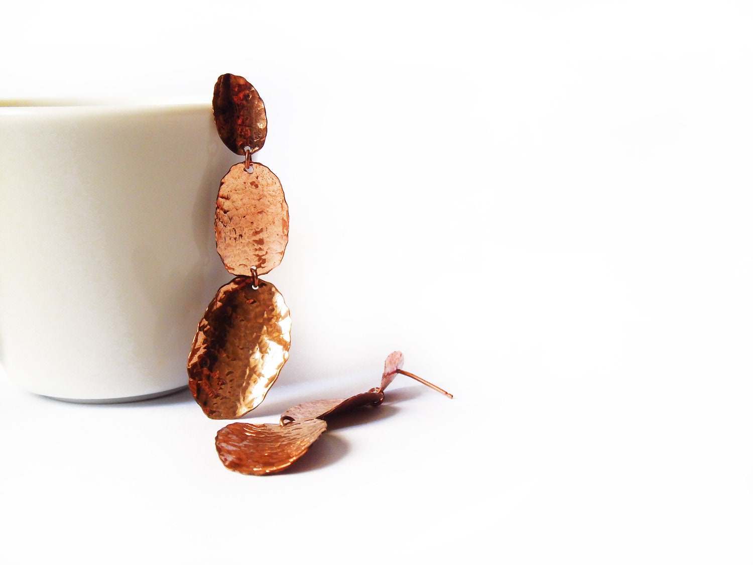 Long Earrings Stud Copper