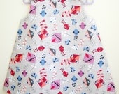 Children Clothing, Flying Kites - Handmade Jumper Dress, Toddler, Girl, Size 1T to 4T, Made to Order.