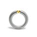 Yellow Topaz Engagement Ring Tension Set Steel