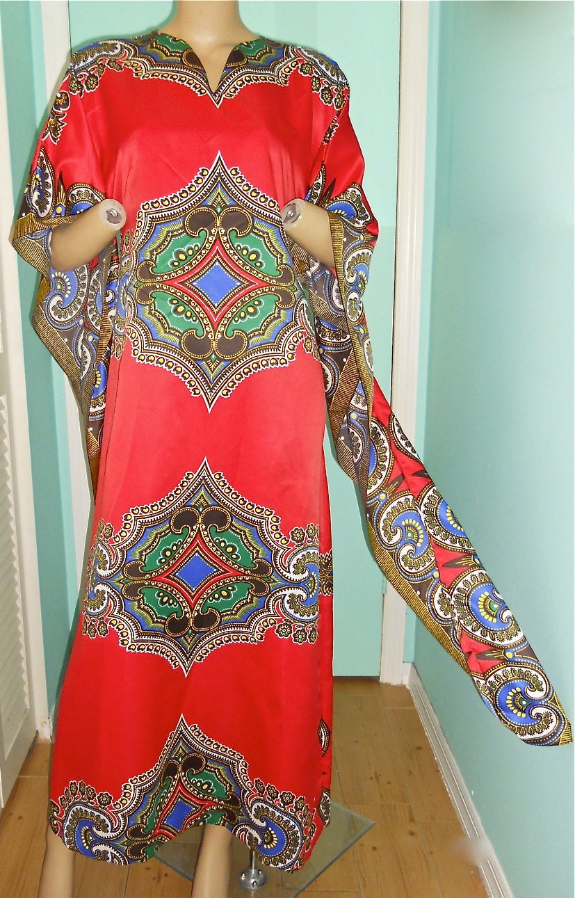 Maxi Dashiki Vintage Dress - PERFECT and GORGEOUS