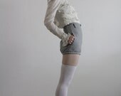 Antique Victorian Blouse . 1800s . Ruffle Top . Shirt . XS . Late Century