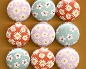One Inch Magnet Set - Colorful Flowers