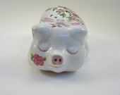 Vintage Pig Potpourri Holder - Retro Avon Pomander or Sachet Holder