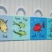 Dr. Seuss Painting - One Fish Two Fish - Red Fish Blue Fish - 4 canvases - READY to SHIP